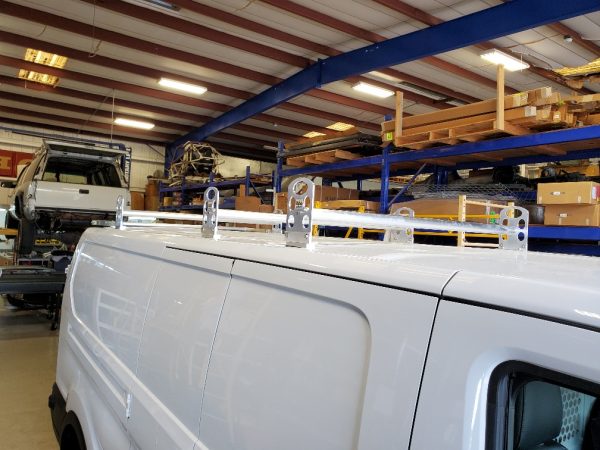 Ford Transit (3) Bar Ladder Racks w/Roller for 130" to 148" Wheel Bases, Low, Mid and High Roof - Image 2